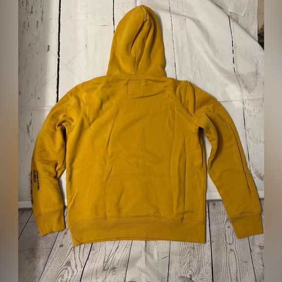 Hollister Pullover Hoodie Sweatshirt Dark Yellow Black Medium - Picture 5 of 12